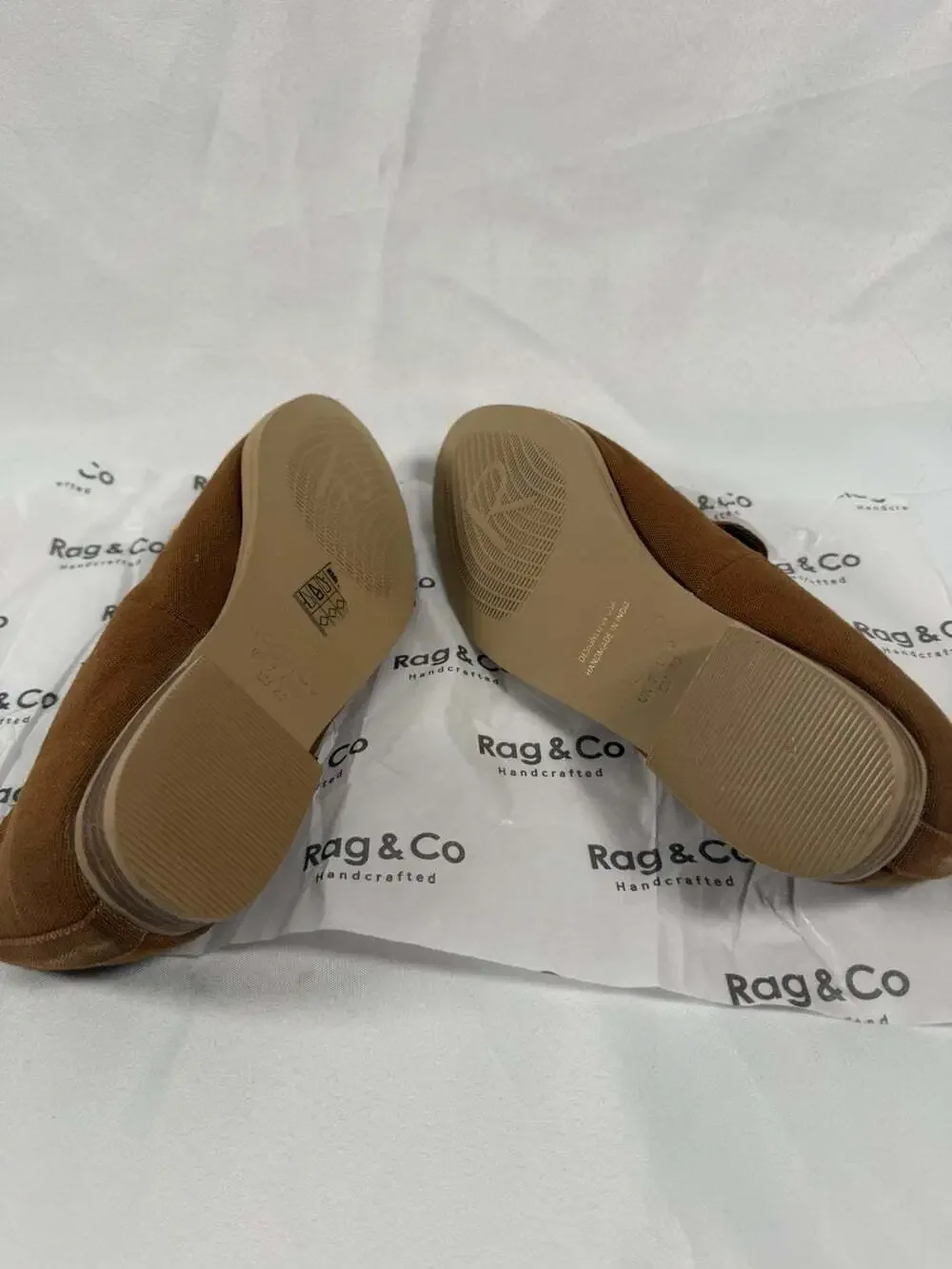 Rag & Co Bougie Tan Organic Canvas Loafers Size 9 NEW